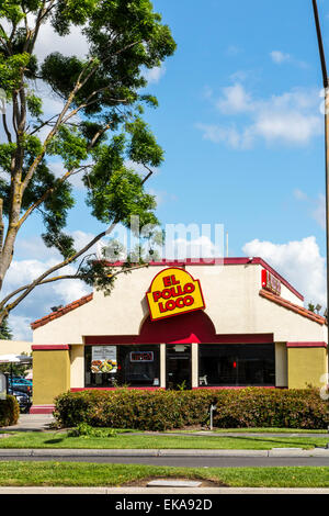 An El Pollo Loco restaurant in Modesto California Stock Photo