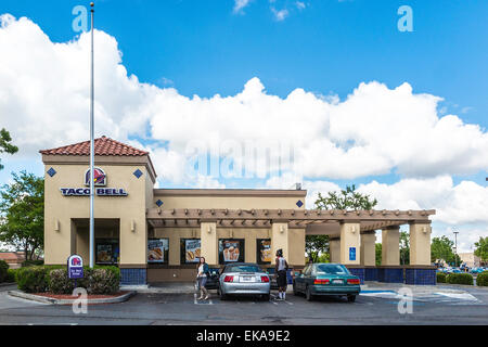 A Taco Bell Restaurant in Modesto California Stock Photo