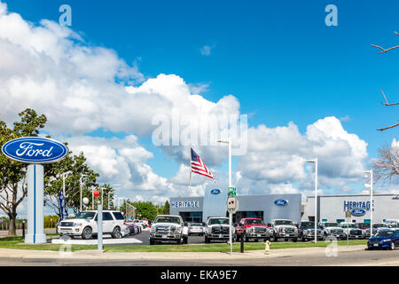 A Ford Dealership in Modesto California Stock Photo