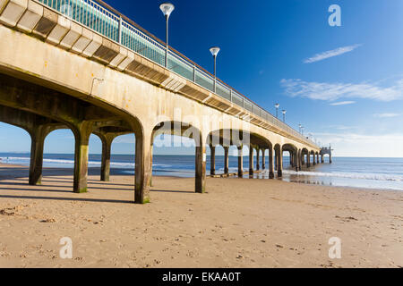 Beautiful sunny day at Boscombe Pier near Bourneouth Dorset England UK Europe Stock Photo
