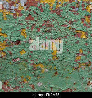 abstract corroded colorful wallpaper grunge background iron rusty artistic wall peeling paint. Oxidized metal surface. Abstract Stock Photo