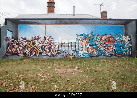 Graffiti - Hoddle Street, Collingwood, Victoria, Australia on April 5 2015 Stock Photo