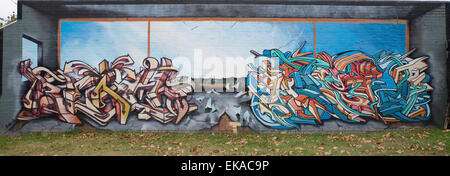 Graffiti - Hoddle Street, Collingwood, Victoria, Australia on April 5 2015 Stock Photo