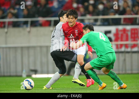 Saitama, Japan. 8th Apr, 2015. Toshiyuki Takagi (Reds) Football/Soccer : 2015 AFC Champions League Group G match between Urawa Reds 1-1 Beijing Guoan at Saitama Stadium 2002 in Saitama, Japan . © YUTAKA/AFLO SPORT/Alamy Live News Stock Photo