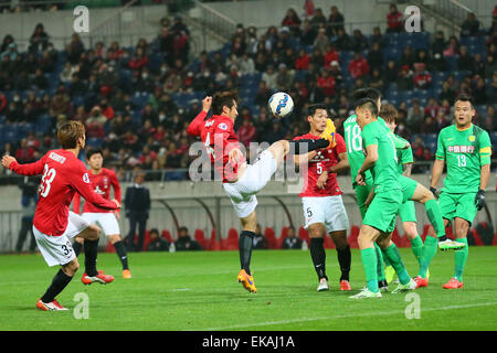 Saitama, Japan. 8th Apr, 2015. Daisuke Nasu (Reds) Football/Soccer : 2015 AFC Champions League Group G match between Urawa Reds 1-1 Beijing Guoan at Saitama Stadium 2002 in Saitama, Japan . © YUTAKA/AFLO SPORT/Alamy Live News Stock Photo