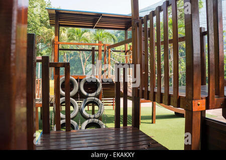 playground kid park swing gym slide fun Stock Photo