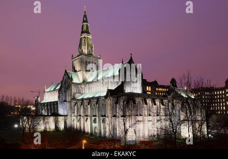 Glasgow Cathedral at night. Stock Photo