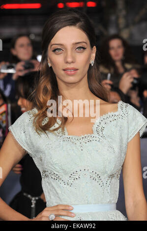 LOS ANGELES, CA - NOVEMBER 12, 2012: Angela Sarafyan at the world premiere of her movie 'The Twilight Saga: Breaking Dawn - Part 2' at the Nokia Theatre LA Live. Stock Photo