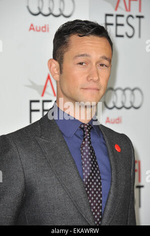 LOS ANGELES, CA - NOVEMBER 8, 2012: Joseph Gordon-Levitt at the AFI Fest premiere of his movie 'Lincoln' at Grauman's Chinese Theatre, Hollywood. Stock Photo