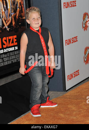 LOS ANGELES, CA - OCTOBER 25, 2012: Jackson Nicoll at the Los Angeles premiere of his new movie 'Fun Size' at the Paramount Theatre, Hollywood. Stock Photo