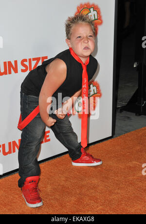 LOS ANGELES, CA - OCTOBER 25, 2012: Jackson Nicoll at the Los Angeles premiere of his new movie 'Fun Size' at the Paramount Theatre, Hollywood. Stock Photo