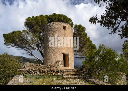 Wachturm in Valldemossa, Mallorca, Balearen, Spanien Stock Photo