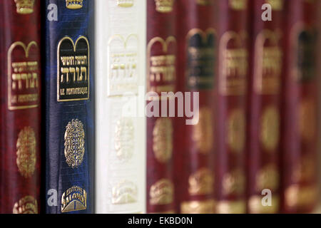 The Pentateuch comprising the five first books of the Bible, Paris, France, Europe Stock Photo