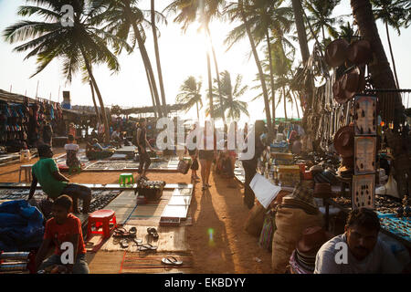 Wednesday Flea Market in Anjuna, Goa, India, Asia Stock Photo