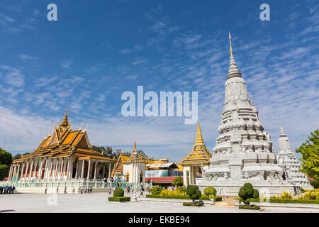 The Silver Pagoda (Wat Preah Keo) in the capital city of Phnom Penh, Cambodia, Indochina, Southeast Asia, Asia Stock Photo