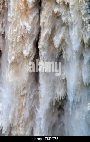 Detail of water falling from Kaieteur Falls, Guyana, South America Stock Photo