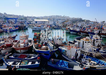 Fishing harbour, Tangier, Morocco, North Africa, Africa Stock Photo