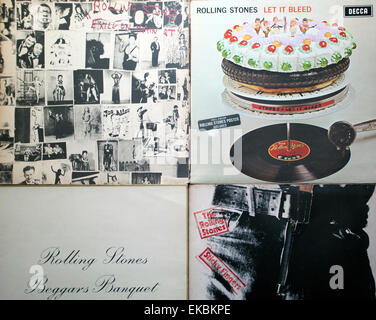 Classic Rolling Stones LPs, London Stock Photo