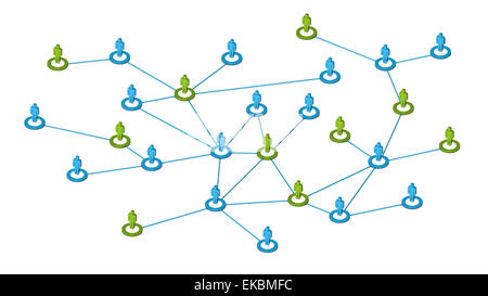 Social network connections Stock Photo