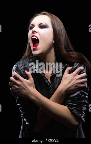 Young vampire girl isolated Stock Photo - Alamy