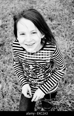 girl black and white portrait Stock Photo