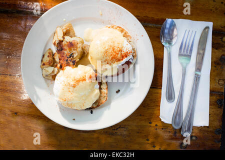 Eggs benedict Stock Photo