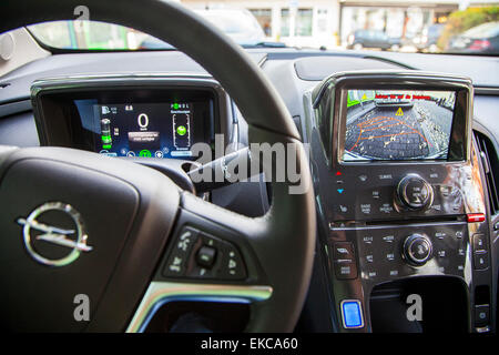 Opel Ampera, electric car, cockpit, Stock Photo