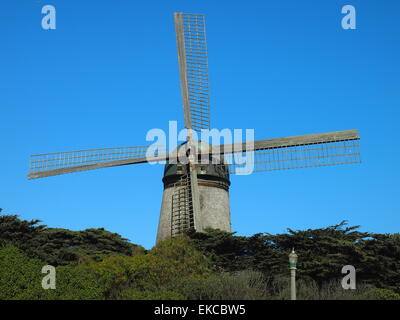 The Dutch Windmill In Golden Gate Park, San Francisco, CA, USA Stock Photo