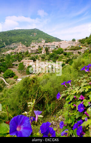 Valldemossa from Majorca view in Tramontana Stock Photo
