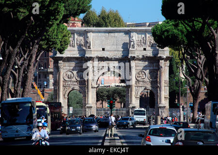 Rome Roma Arco di Costantino Arch of Constantine Via di S. Gregorio Stock Photo