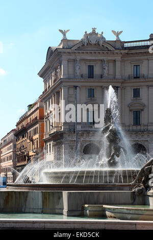 Italy Rome Piazza della Repubblica Republic Square Stock Photo