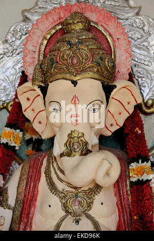 Statue of Ganesh, Chomu Palace Hotel, Rajasthan, India Stock Photo