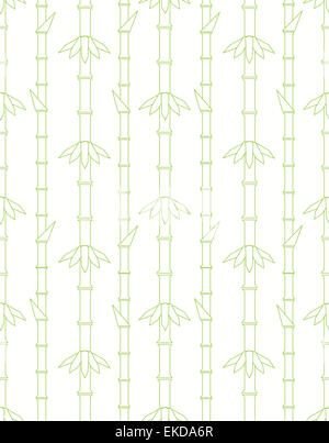 Seamless pattern with bamboo Stock Photo