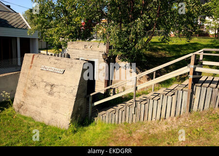 Andersgrotta, an underground bunker from WW II, in the strategic town of Kirkenes, Finnmark, Norway, Scandinavia, Europe Stock Photo