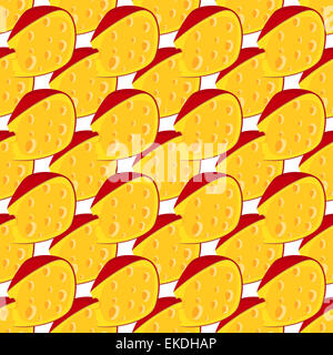 Cheese seamless pattern Stock Photo