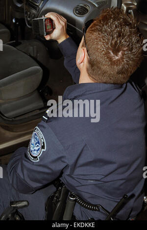 CBP officers conduct routine operations at the Nogales, Arizona port of ...