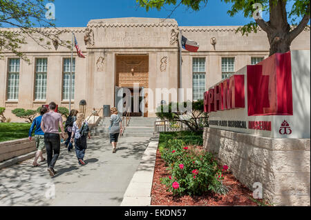 The entrance to the Panhandle Plains Historical Museum in Canyon. Texas. USA Stock Photo