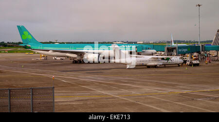 dublin airport aer lingus EI DUZ, A330-302, St. Aoife Photo by Peter Cavanagh [Must Credit] Stock Photo