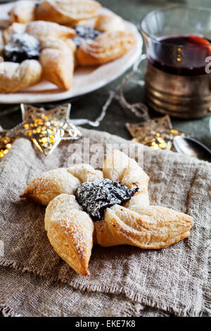 Joulutorttu, traditional finnish christmas pastry Stock Photo