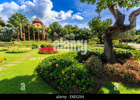 Royal Flora Ratchaphruek - SAWASDEE GARDEN Stock Photo