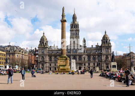 George Square, Glasgow, Scotland, UK Stock Photo