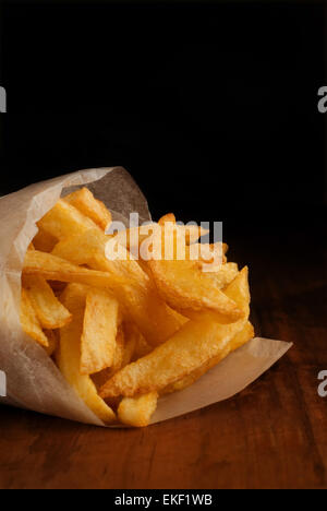 French fries in packet Stock Photo