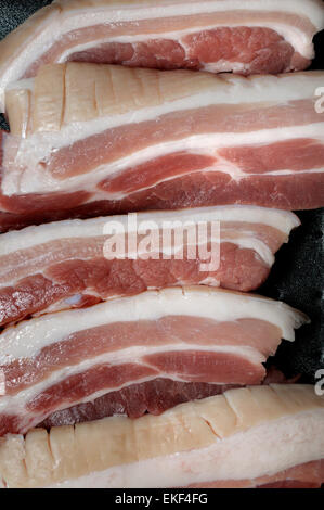 Pork belly bought from a supermarket Stock Photo