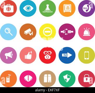 Security Flat Icons Stock Vector Image & Art - Alamy