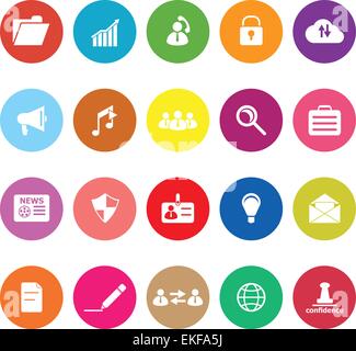 General document flat icons on white background, stock vector Stock Vector