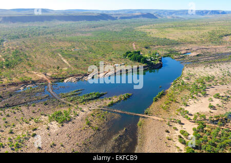 Aerial view of El Questro Wilderness Park, Kimberley Region, Western Australia, WA, Australia Stock Photo