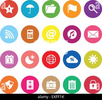 Tool bar flat icons on white background, stock vector Stock Vector