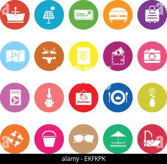 Summer holiday flat icons. Vector illustration Stock Vector Image & Art ...