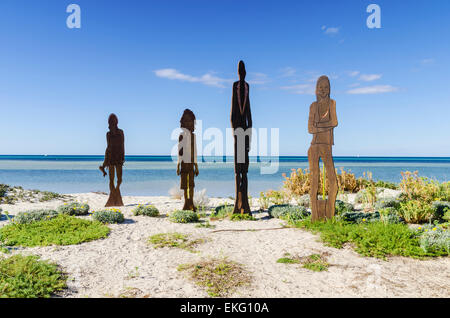 Sculpture on the dunes at Dunsborough Beach, Dunsborough, Western Australia Stock Photo