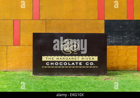 The Margaret River Chocolate Company sign outside their factory, Metricup, Western Australia Stock Photo